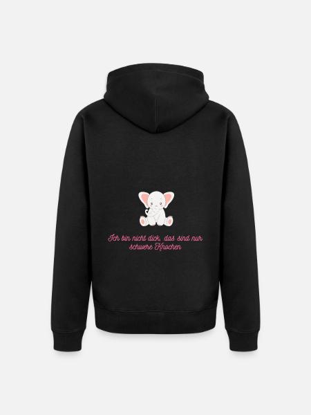 schwere Knochen - Unisex Premium Bio Zip Hoodie - Schwarz