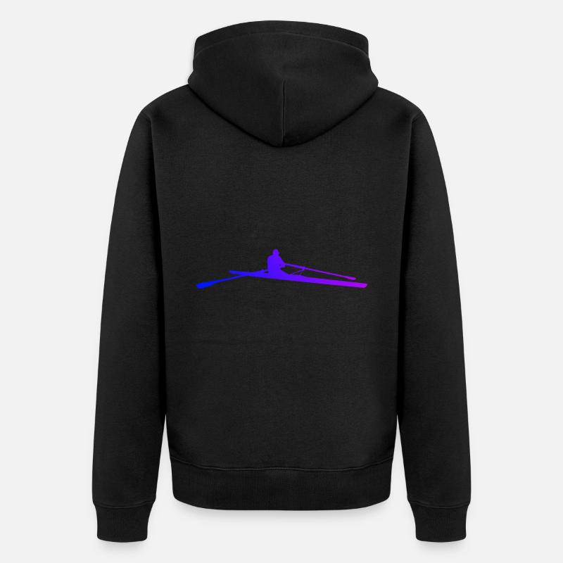 Rameurs rameurs femmes rameurs hommes - Veste à capuche bio Premium Unisexe - noir