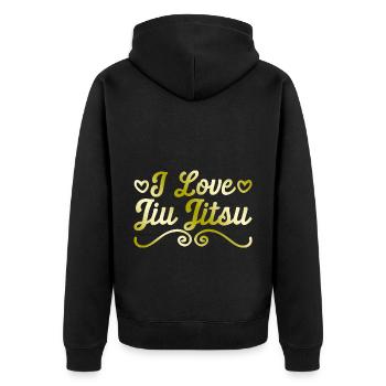 J’adore le Jiu Jitsu - Veste à capuche bio Premium Unisexe - noir - Dos - Nico (187cm)