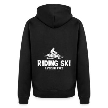 Motoneige et Skidoo Design - Veste à capuche bio Premium Unisexe - noir - Dos - Nico (187cm)