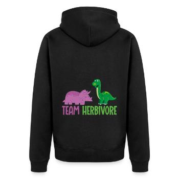 Équipe Herbivore Vegan Végétarien - Veste à capuche bio Premium Unisexe - noir - Dos - Nico (187cm)