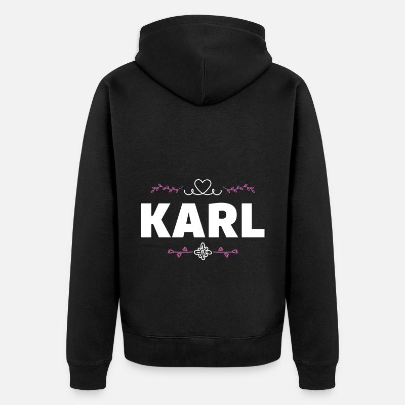 Karl - Veste à capuche bio Premium Unisexe - noir