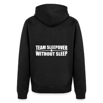 Soirée pyjama d’équipe sans sommeil 4 - Veste à capuche bio Premium Unisexe - noir - Dos - Nico (187cm)