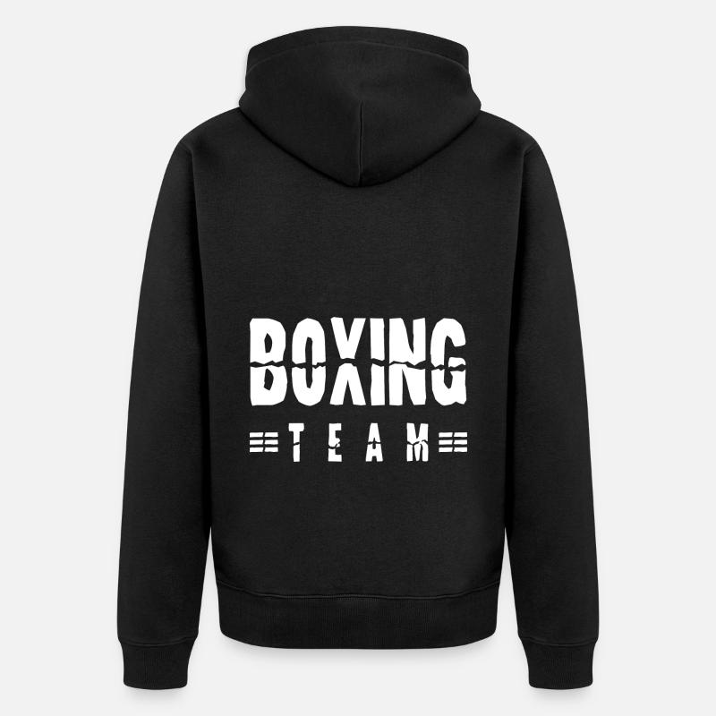 Équipe de boxe - Veste à capuche bio Premium Unisexe - noir