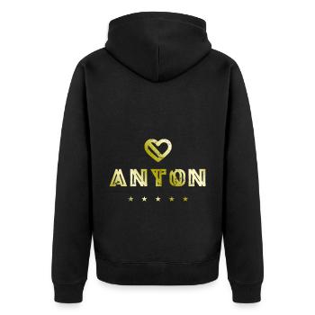Anton Herz - Veste à capuche bio Premium Unisexe - noir - Dos - Nico (187cm)