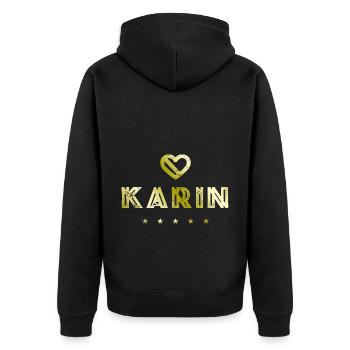 Karin Herz - Veste à capuche bio Premium Unisexe - noir - Dos - Nico (187cm)