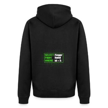 SELECT doigt DE main Développeur de logiciels - Veste à capuche bio Premium Unisexe - noir - Dos - Nico (187cm)