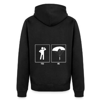 Vous - Moi - Parapente Droit - Veste à capuche bio Premium Unisexe - noir - Dos - Nico (187cm)