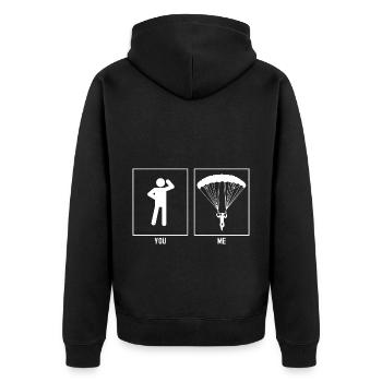 Vous - Moi - Parapente Hobby - Veste à capuche bio Premium Unisexe - noir - Dos - Nico (187cm)