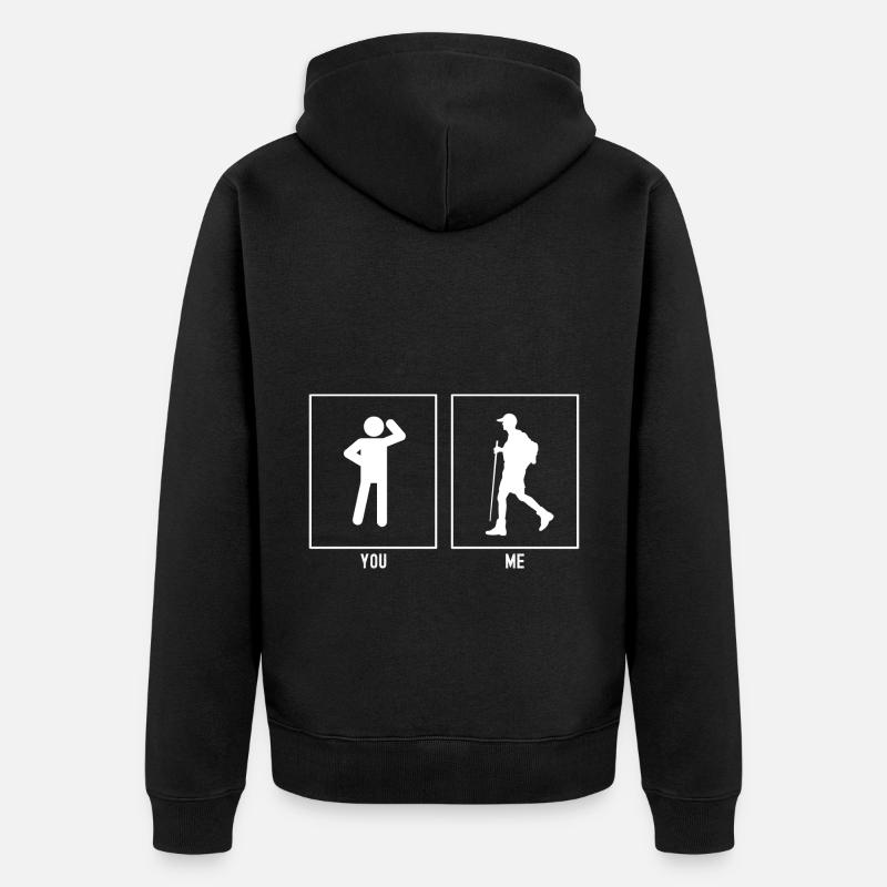 Vous - Moi - Randonnée amateur - Veste à capuche bio Premium Unisexe - noir