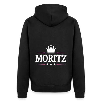 Moritz - Veste à capuche bio Premium Unisexe - noir - Dos - Nico (187cm)