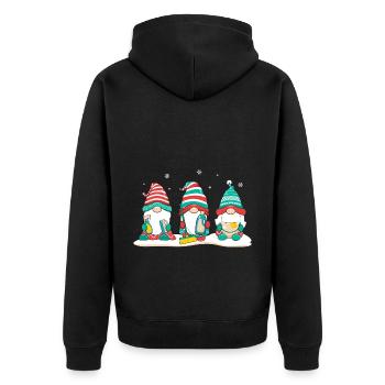 Cadeaux de Noël Noël - Veste à capuche bio Premium Unisexe - noir - Dos - Nico (187cm)