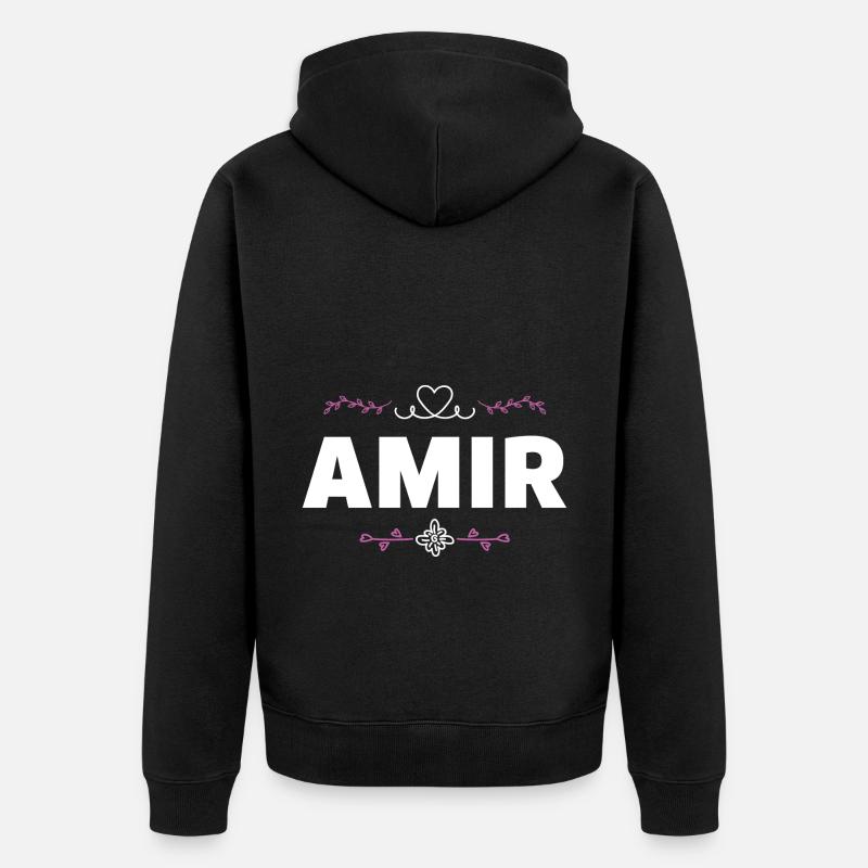 Amir - Veste à capuche bio Premium Unisexe - noir