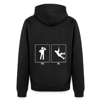 Vous - Moi - Escalade murale - Veste à capuche bio Premium Unisexe - noir - Dos - Nico (187cm)
