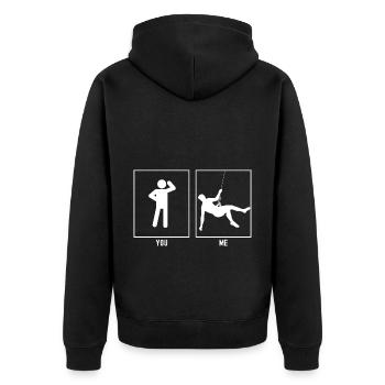 Vous - I - Escalade Suspension Rappel - Veste à capuche bio Premium Unisexe - noir - Dos - Nico (187cm)