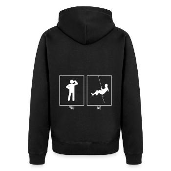 Vous - I - Escalade Descente en rappel - Veste à capuche bio Premium Unisexe - noir - Dos - Nico (187cm)