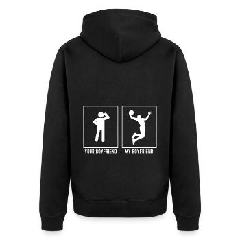 Your Friend - My Friend - Epic Basketball - Unisex Premium Organic Zip Hoodie - black - Back - Nico (187cm)