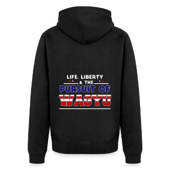 La vie, la liberté et la poursuite des Japonais - Veste à capuche bio Premium Unisexe - noir - Dos - Nico (187cm)
