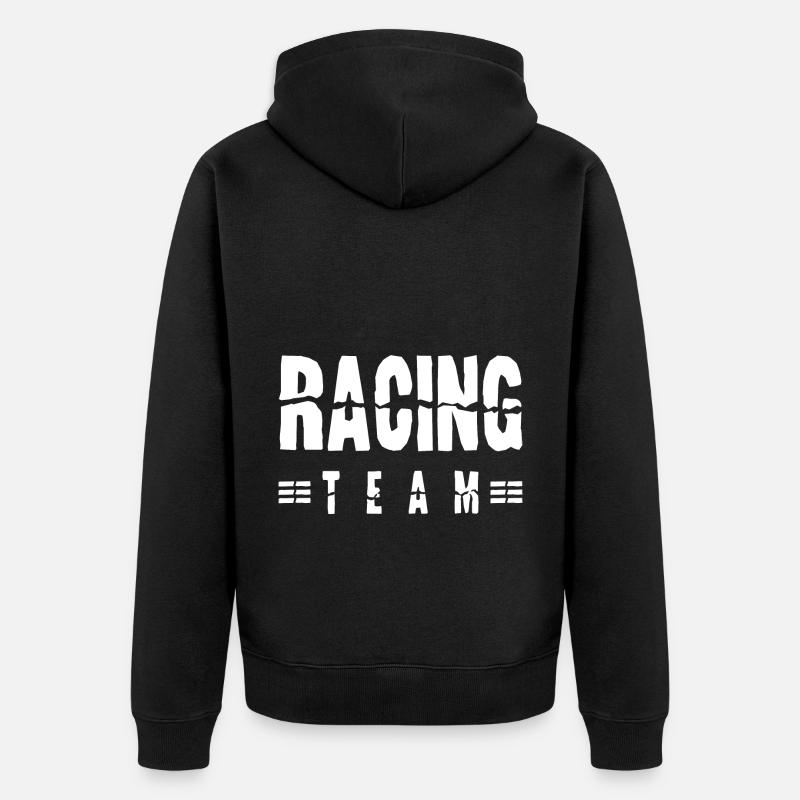 Équipe de course - Veste à capuche bio Premium Unisexe - noir