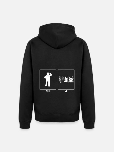 You - Me - Music - Unisex Premium Organic Zip Hoodie - black