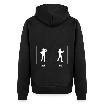 Vous - Moi - Boxe Posture de combat - Veste à capuche bio Premium Unisexe - noir - Dos - Nico (187cm)
