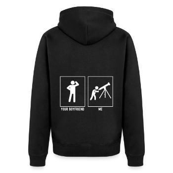 Votre ami - Moi - Astronome - Veste à capuche bio Premium Unisexe - noir - Dos - Nico (187cm)
