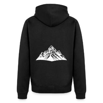 Montagnes Nature Silhouette - Veste à capuche bio Premium Unisexe - noir - Dos - Nico (187cm)