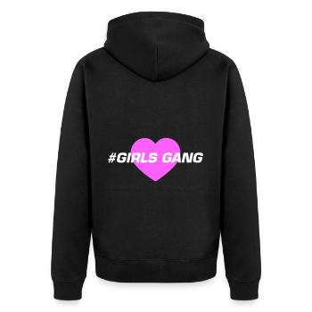 Filles Gang Filles Équipe Coeur Amour - Veste à capuche bio Premium Unisexe - noir - Dos - Nico (187cm)