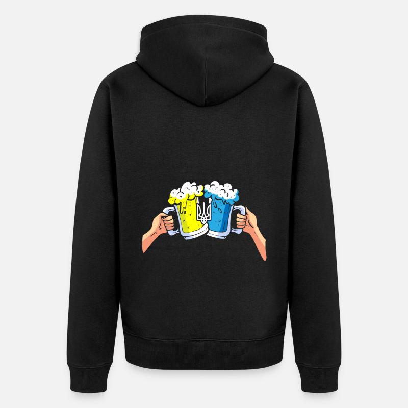 Ukraine Bière - Veste à capuche bio Premium Unisexe - noir