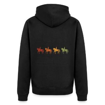 Dressage Équitation Cavaliers de dressage Équitation Équitation - Veste à capuche bio Premium Unisexe - noir - Dos - Nico (187cm)
