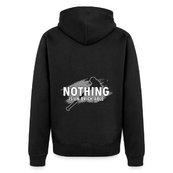 House Demolition and Renovation Design - Unisex Premium Organic Zip Hoodie - black - Back - Nico (187cm)