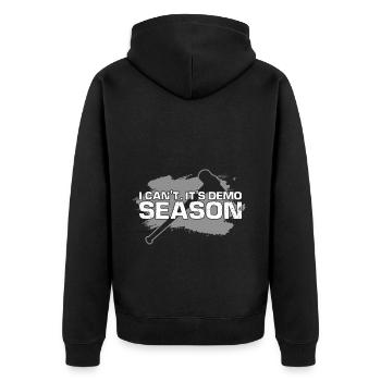 House demolition and house renovation - Unisex Premium Organic Zip Hoodie - black - Back - Nico (187cm)