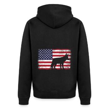 Conception de chasseur de coyote pour la chasse au coyote - Veste à capuche bio Premium Unisexe - noir - Dos - Nico (187cm)