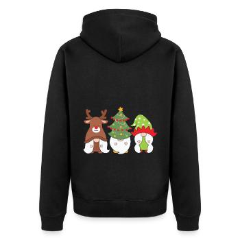 Noël Noël Gnomies - Veste à capuche bio Premium Unisexe - noir - Dos - Nico (187cm)