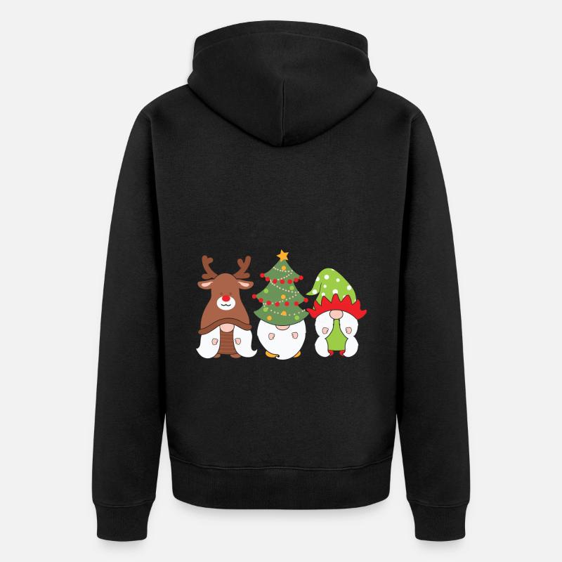 Noël Noël Gnomies - Veste à capuche bio Premium Unisexe - noir