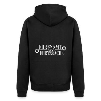 Ehrenamt ist Ehrensache Helfer Verein Katastrophe - Unisex Premium Bio Zip Hoodie - Schwarz - Hinten - Nico (187cm)