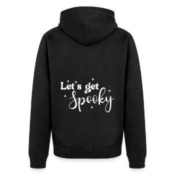 Halloween Costume Pumpkin Skeleton Horror Ghost - Unisex Premium Organic Zip Hoodie - black - Back - Nico (187cm)