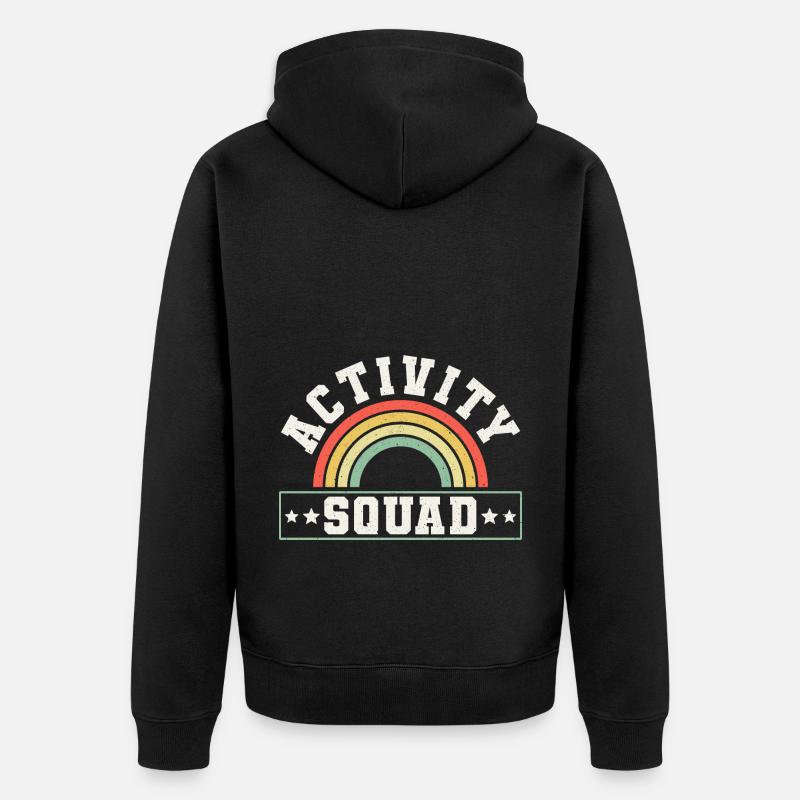 Activity Assistant Squad Team - Unisex Premium Bio Zip Hoodie - Schwarz