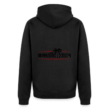 Malle 2024 Mallorca Tour - Unisex Premium Organic Zip Hoodie - black - Back - Nico (187cm)