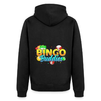 Bingo Buddies Joueur de Bingo Chanceux - Veste à capuche bio Premium Unisexe - noir - Dos - Nico (187cm)