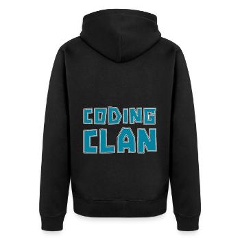 Programmierer Coder Software Entwickler - Unisex Premium Bio Zip Hoodie - Schwarz - Hinten - Nico (187cm)