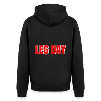 Leg Day Fauteuil roulant handicapé 21 - Veste à capuche bio Premium Unisexe - noir - Dos - Nico (187cm)