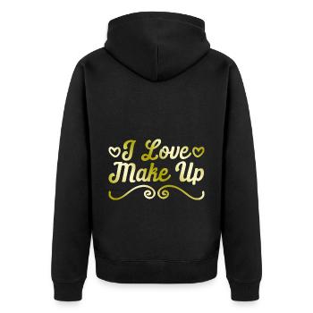 J’adore le maquillage - Veste à capuche bio Premium Unisexe - noir - Dos - Nico (187cm)