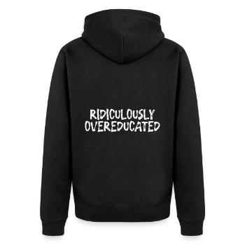 Ridiculement suréduqué 3 - Veste à capuche bio Premium Unisexe - noir - Dos - Nico (187cm)