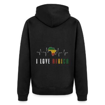Conservation de la nature en Afrique - Veste à capuche bio Premium Unisexe - noir - Dos - Nico (187cm)