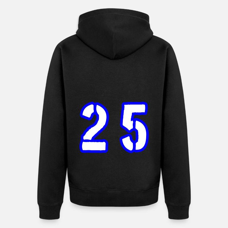 25 Symbole numérique - Veste à capuche bio Premium Unisexe - noir