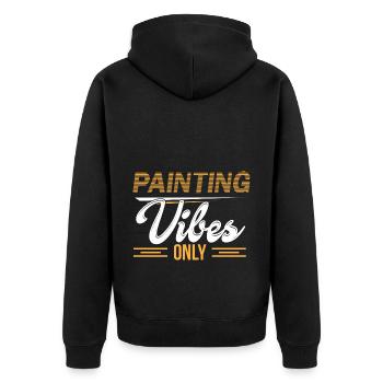 Maler und Lackierer, der Beste und Nervigste Beruf - Unisex Premium Bio Zip Hoodie - Schwarz - Hinten - Nico (187cm)