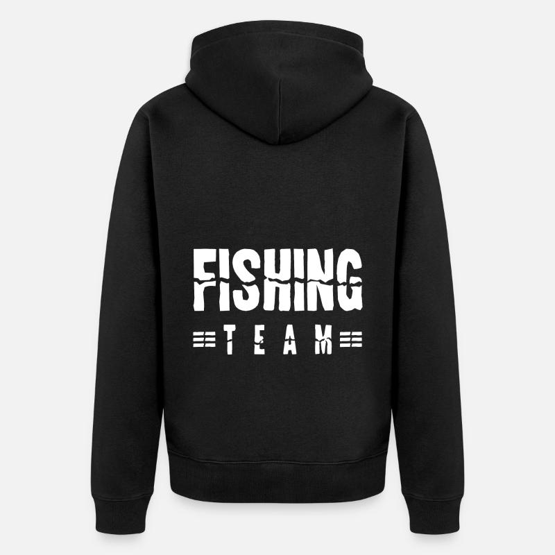 Équipe de pêche - Veste à capuche bio Premium Unisexe - noir