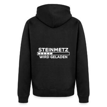 Steinmetz Spruch Beruf Lustiges Steinmetz Geschenk - Unisex Premium Bio Zip Hoodie - Schwarz - Hinten - Nico (187cm)
