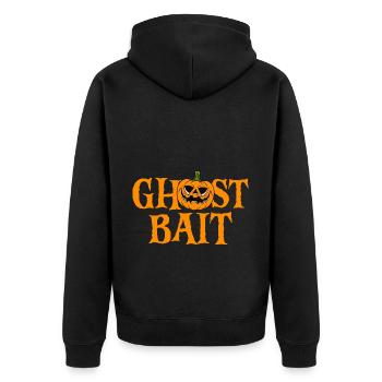 Appât fantôme Halloween Citrouille Chasseur de fantômes - Veste à capuche bio Premium Unisexe - noir - Dos - Nico (187cm)